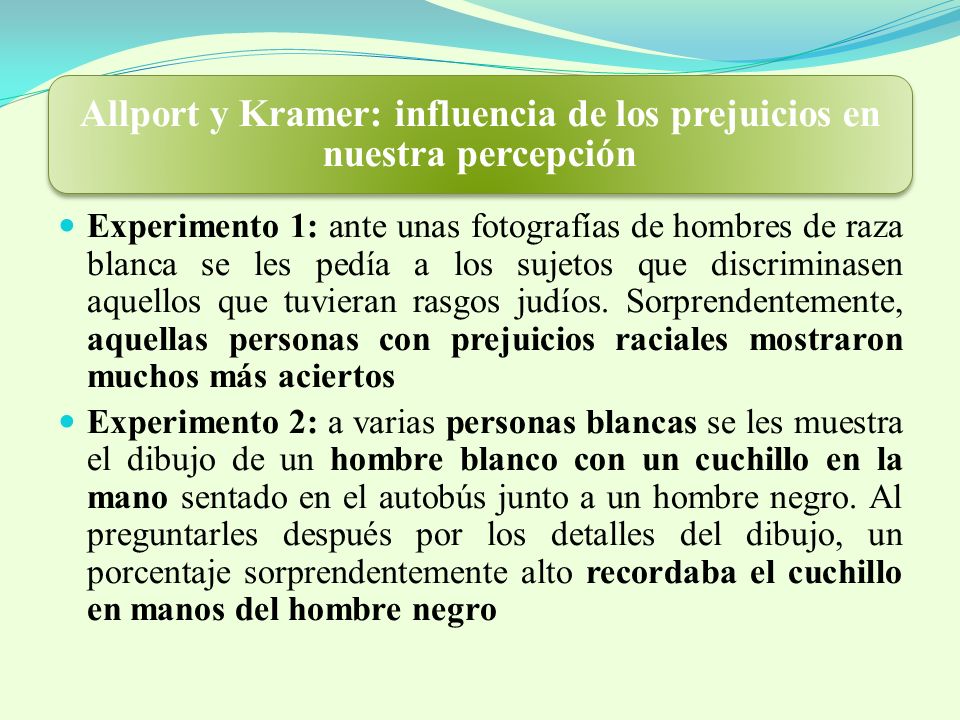 Allport y Kramer: influencia de los prejuicios en nuestra percepción