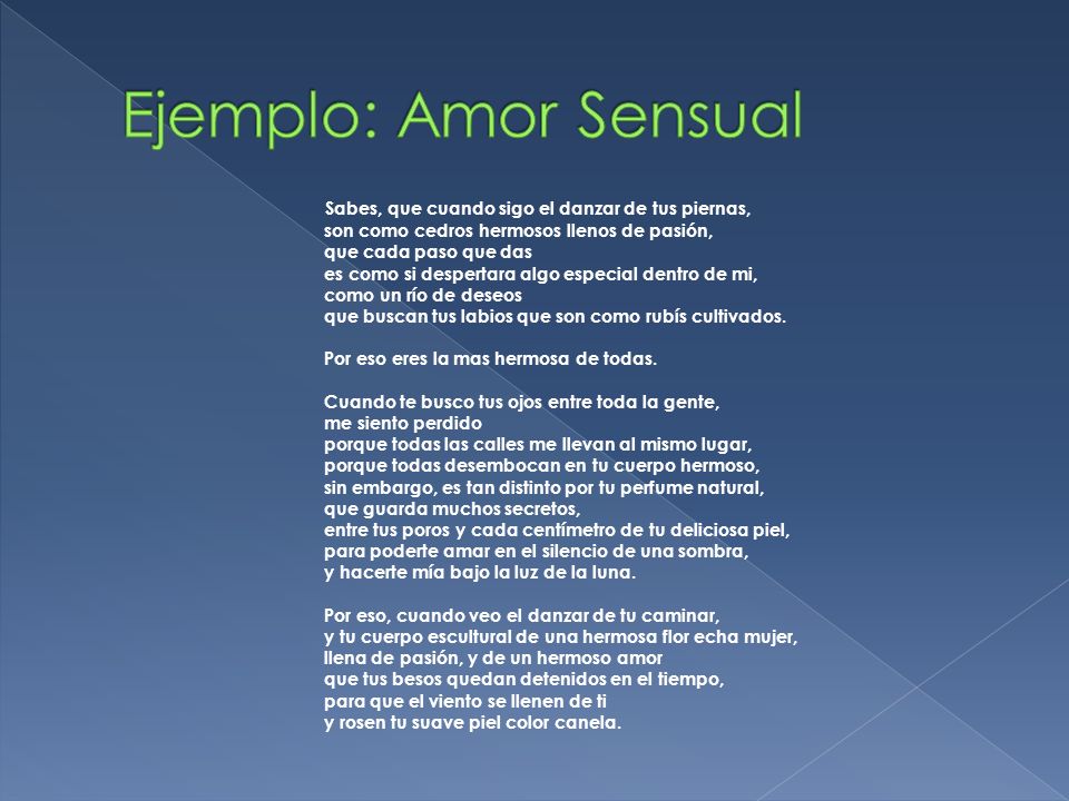 Ejemplo: Amor Sensual