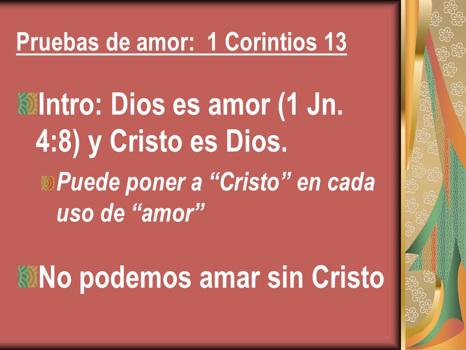 Pruebas de amor: 1 Corintios 13