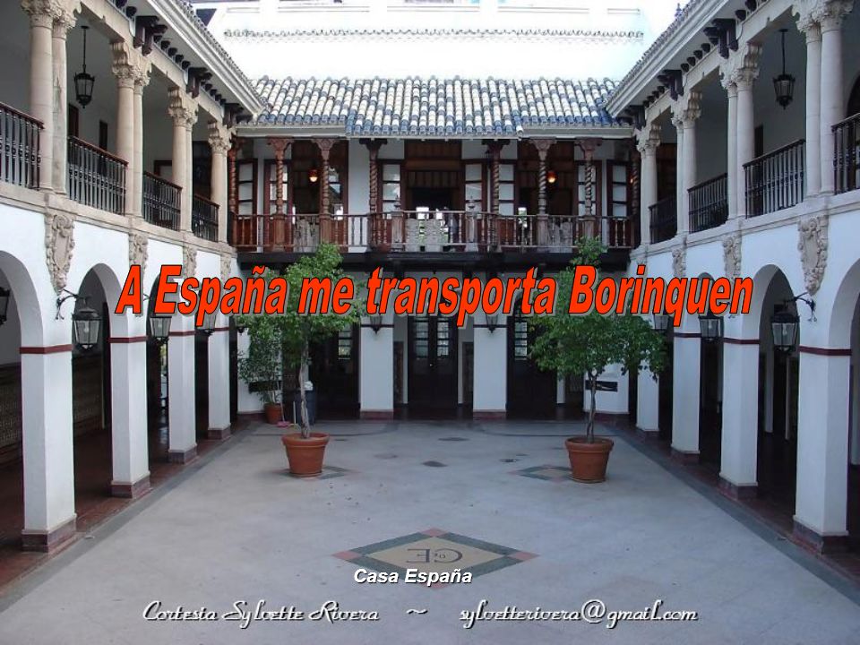 A España me transporta Borinquen A España me transporta Borinquen