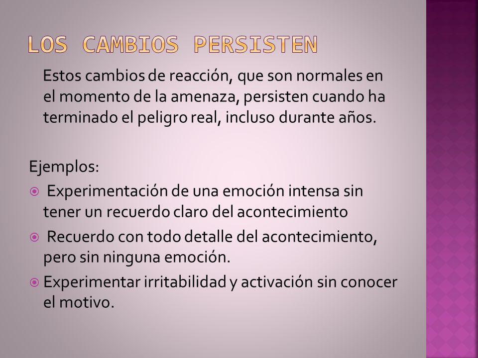 Los cambios persisten