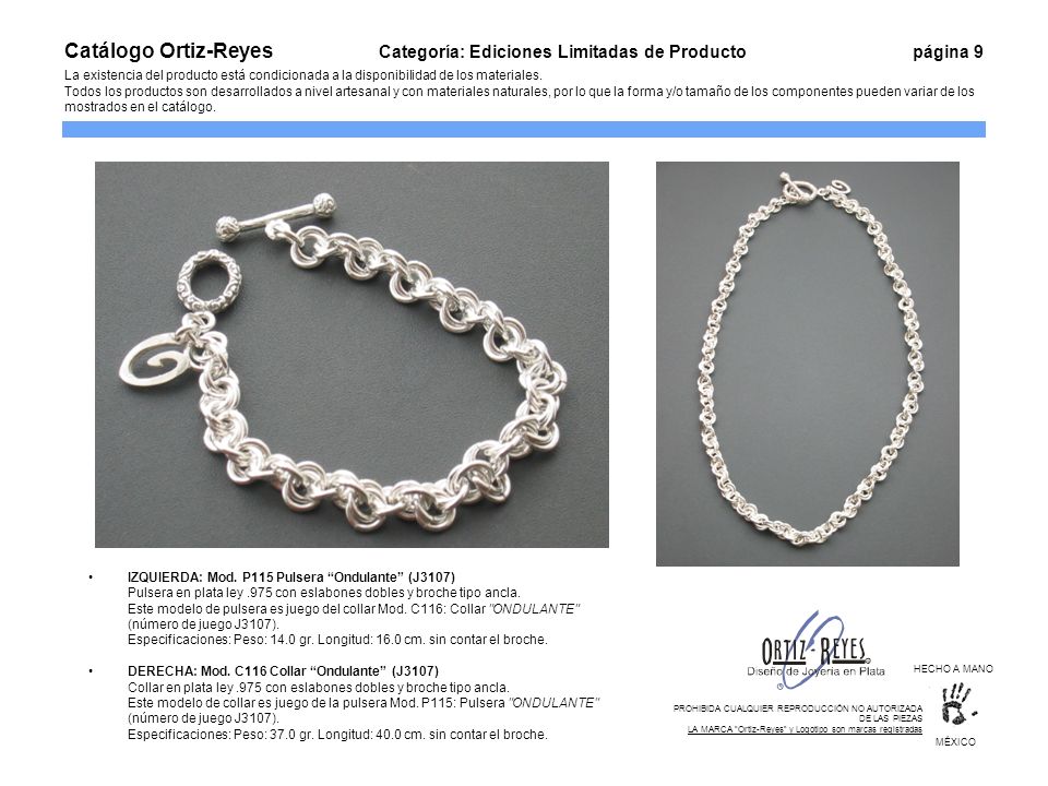 Catálogo Ortiz-Reyes. Categoría: Ediciones Limitadas de Producto