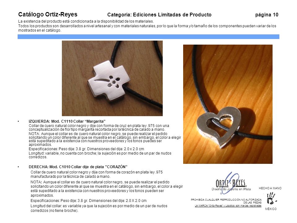 Catálogo Ortiz-Reyes. Categoría: Ediciones Limitadas de Producto