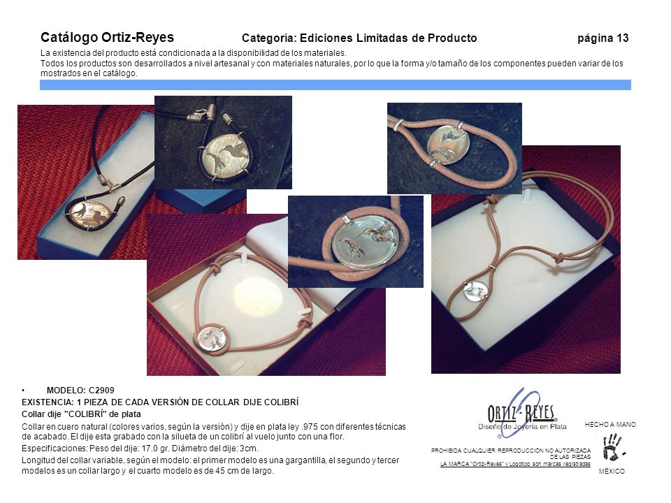 Catálogo Ortiz-Reyes. Categoría: Ediciones Limitadas de Producto
