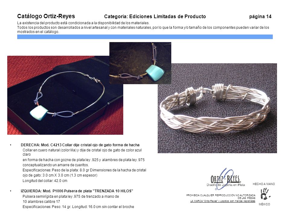 Catálogo Ortiz-Reyes. Categoría: Ediciones Limitadas de Producto