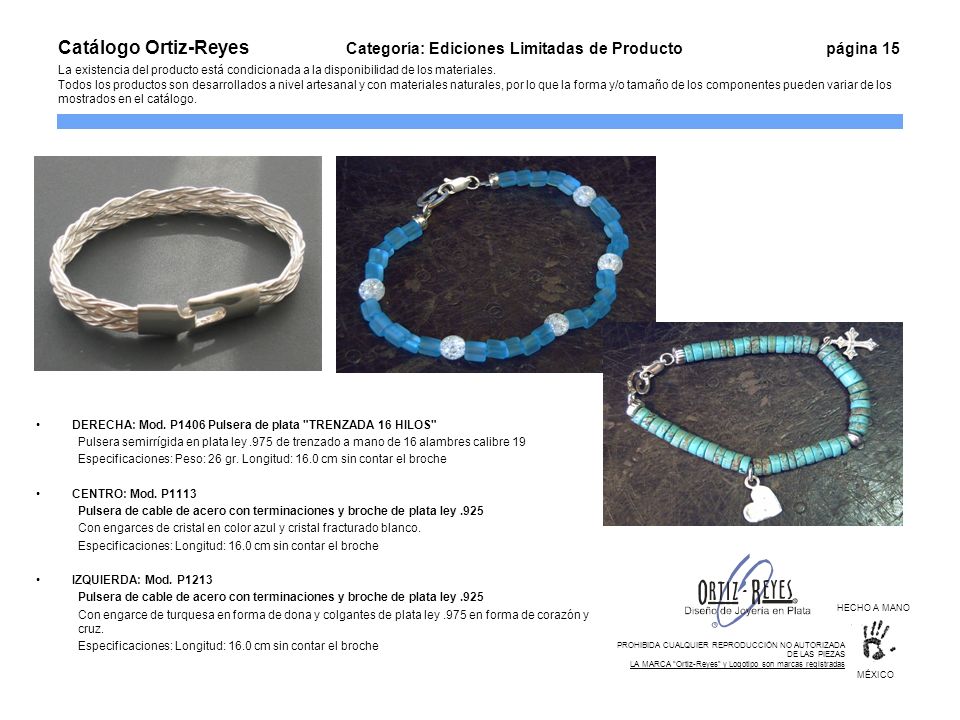 Catálogo Ortiz-Reyes. Categoría: Ediciones Limitadas de Producto
