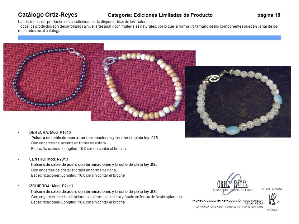 Catálogo Ortiz-Reyes. Categoría: Ediciones Limitadas de Producto