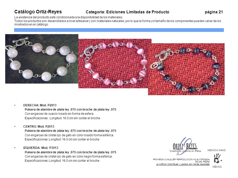 Catálogo Ortiz-Reyes. Categoría: Ediciones Limitadas de Producto