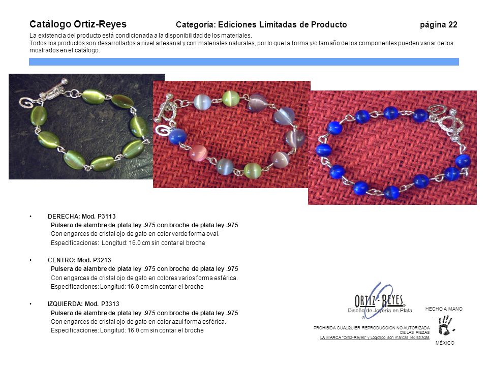 Catálogo Ortiz-Reyes. Categoría: Ediciones Limitadas de Producto