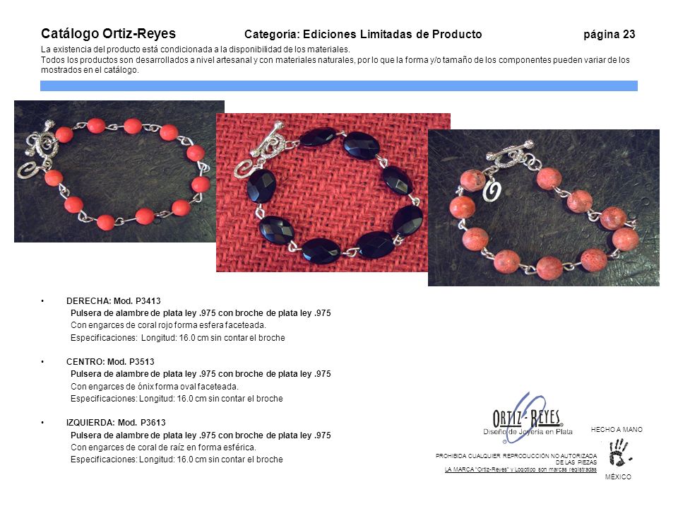Catálogo Ortiz-Reyes. Categoría: Ediciones Limitadas de Producto