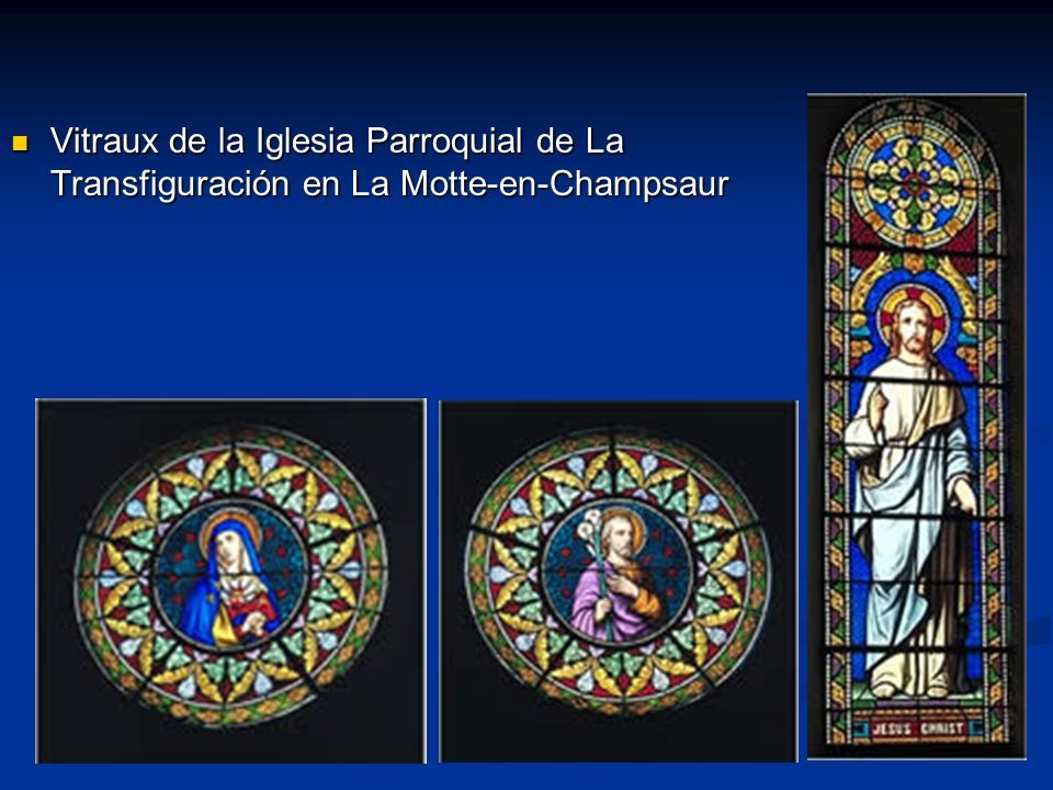 Vitraux de la Iglesia Parroquial de La Transfiguración en La Motte-en-Champsaur