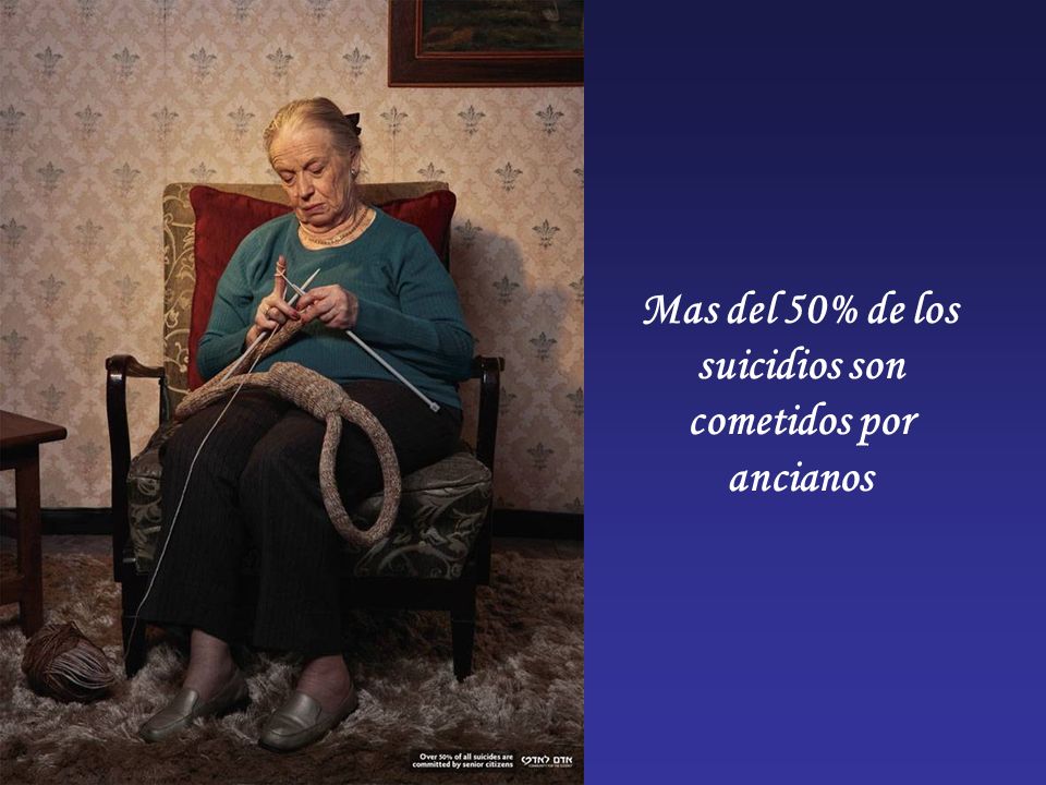 Mas del 50% de los suicidios son cometidos por ancianos