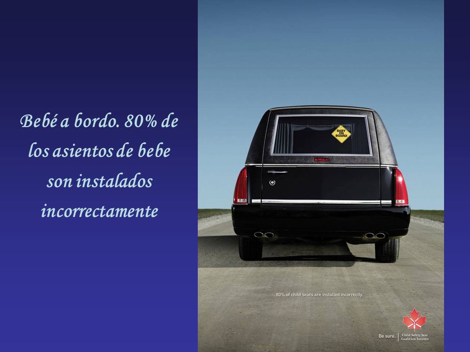 Bebé a bordo. 80% de los asientos de bebe son instalados incorrectamente