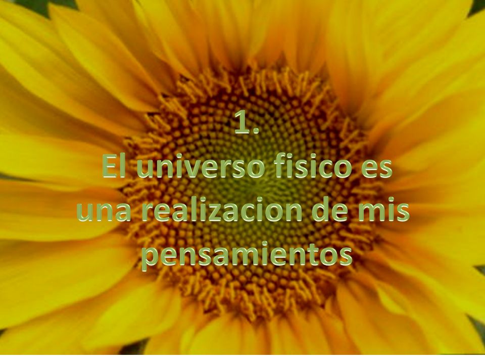 1. El universo fisico es una realizacion de mis pensamientos