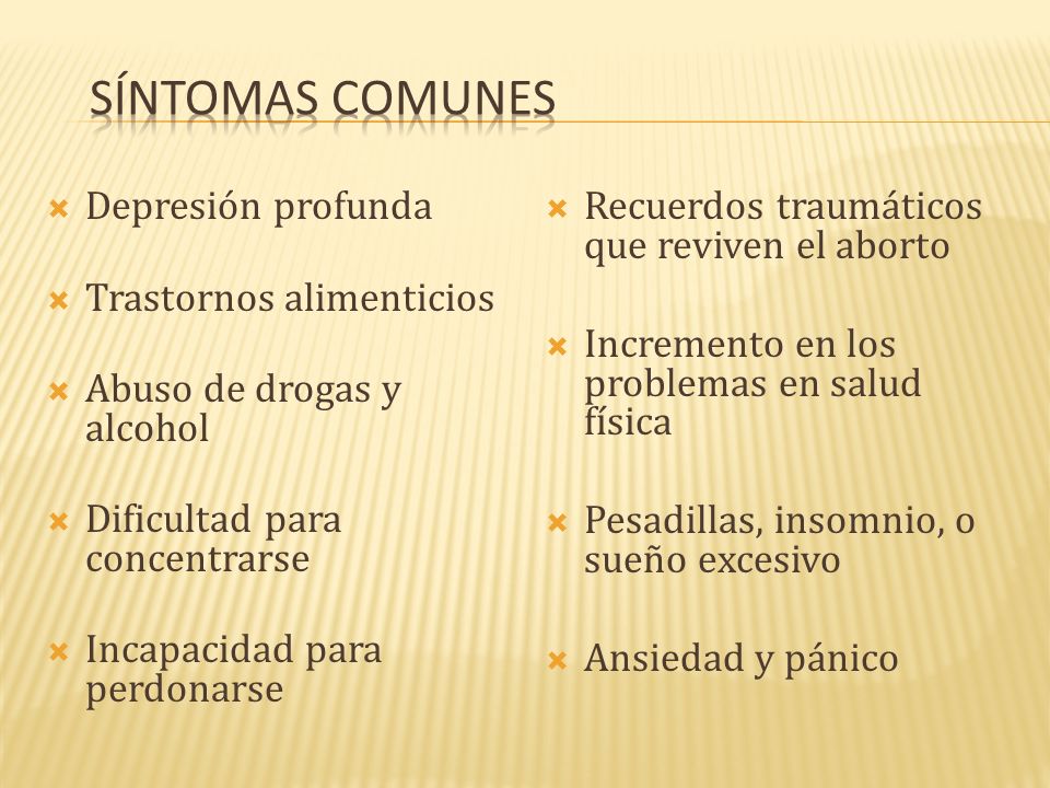 Síntomas Comunes Depresión profunda