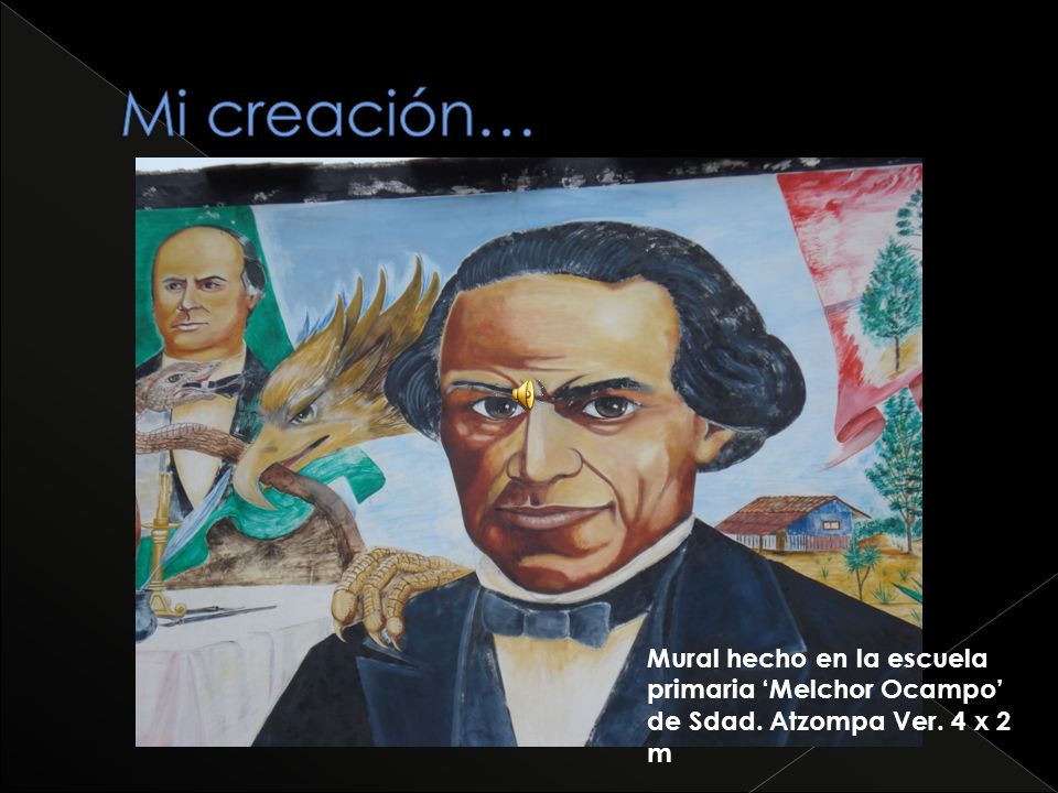Mi creación… Mural hecho en la escuela primaria ‘Melchor Ocampo’ de Sdad. Atzompa Ver. 4 x 2 m