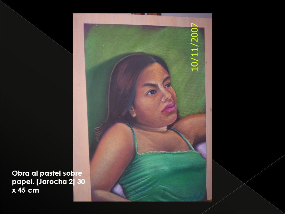 Obra al pastel sobre papel. [Jarocha 2] 30 x 45 cm
