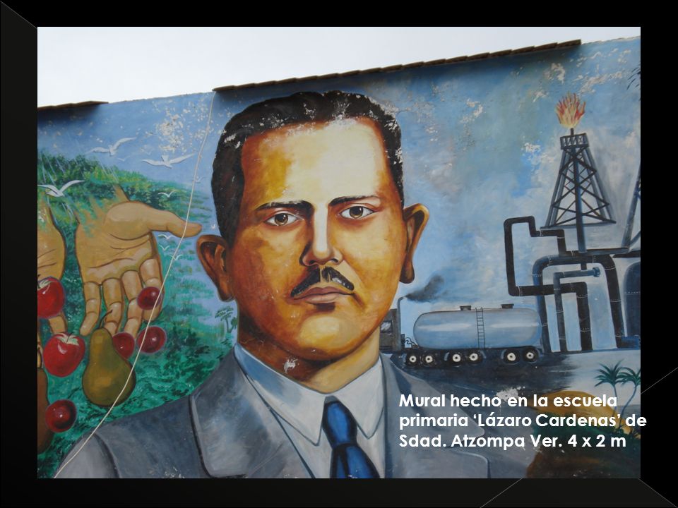 Mural hecho en la escuela primaria ‘Lázaro Cardenas’ de Sdad