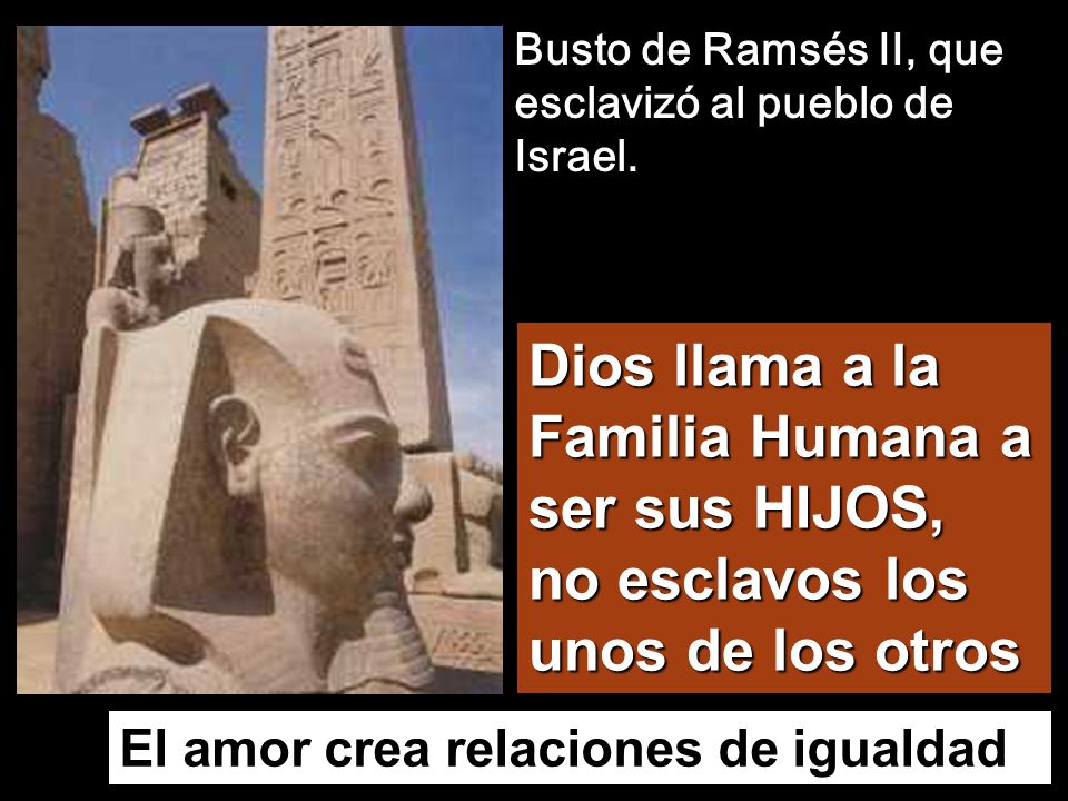 Busto de Ramsés II, que esclavizó al pueblo de Israel.