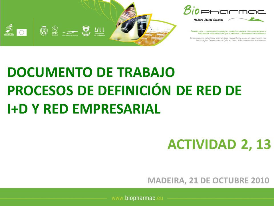 PROCESOS DE DEFINICIÓN DE RED DE I+D Y RED EMPRESARIAL