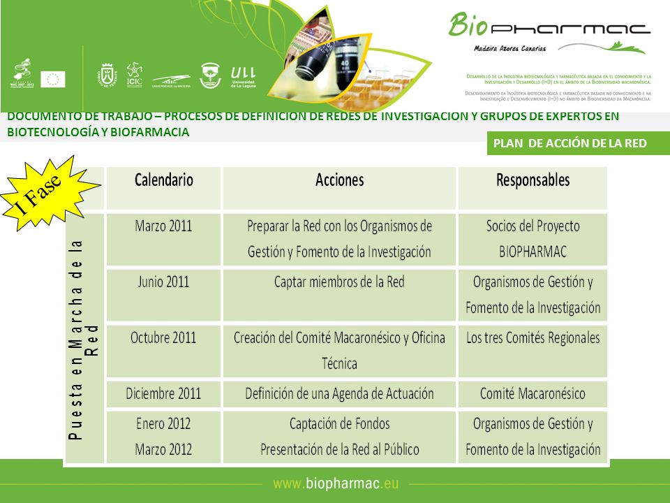 DOCUMENTO DE TRABAJO – PROCESOS DE DEFINICIÓN DE REDES DE INVESTIGACIÓN Y GRUPOS DE EXPERTOS EN BIOTECNOLOGÍA Y BIOFARMACIA