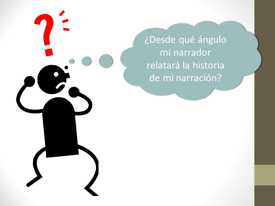 ¿Desde qué ángulo mi narrador relatará la historia de mi narración