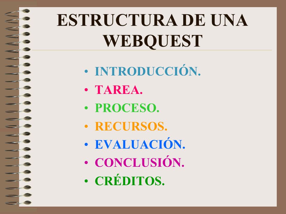 ESTRUCTURA DE UNA WEBQUEST
