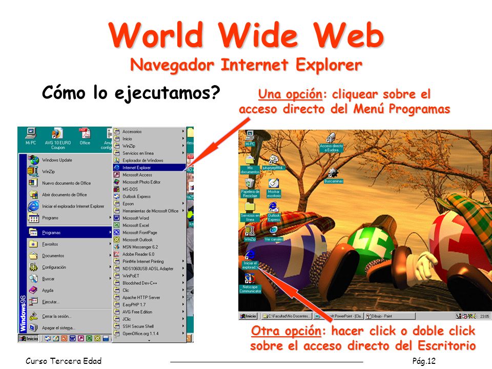 World Wide Web Navegador Internet Explorer