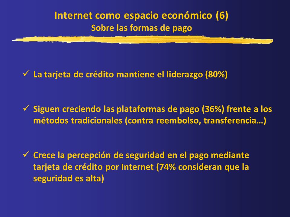 Internet como espacio económico (6) Sobre las formas de pago