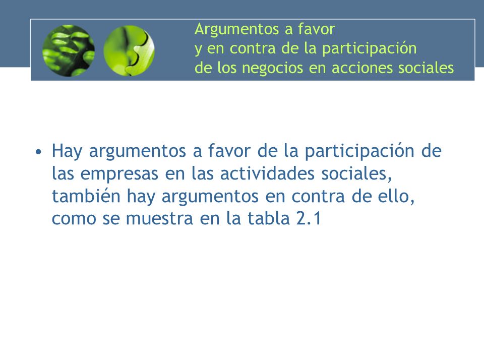 Argumentos a favor y en contra de la participación de los negocios en acciones sociales