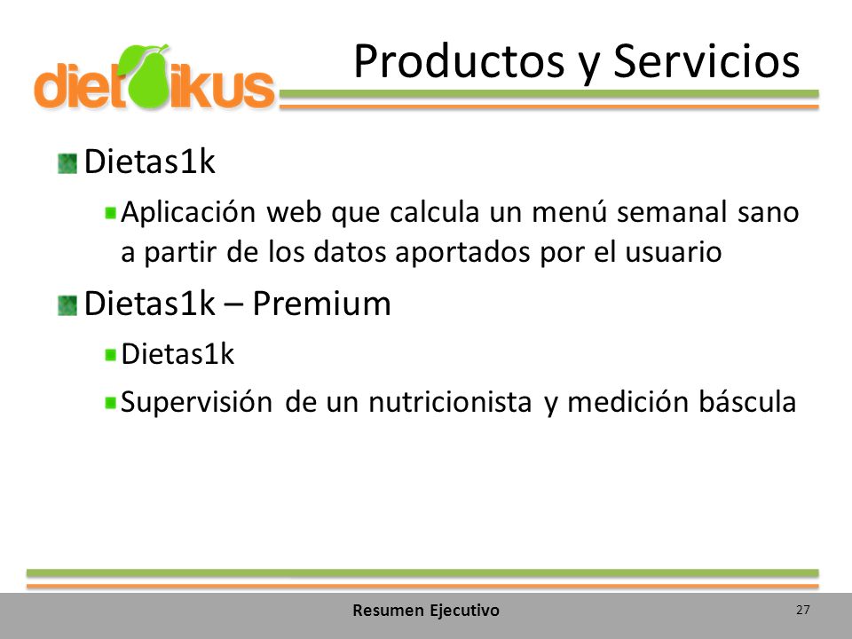 Productos y Servicios Dietas1k Dietas1k – Premium