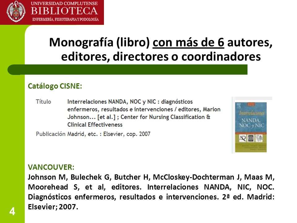 Monografía (libro) con más de 6 autores, editores, directores o coordinadores