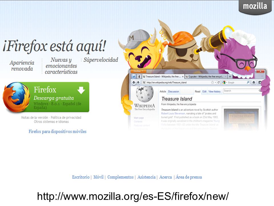 Además de Internet Explorer, existen otras dos opciones viables de navegador que son Mozilla Firefox y Google Chrome, éste último lanzado en septiembre de 2008.