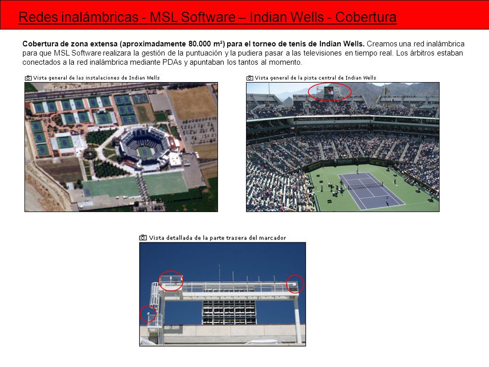 Redes inalámbricas - MSL Software – Indian Wells - Cobertura