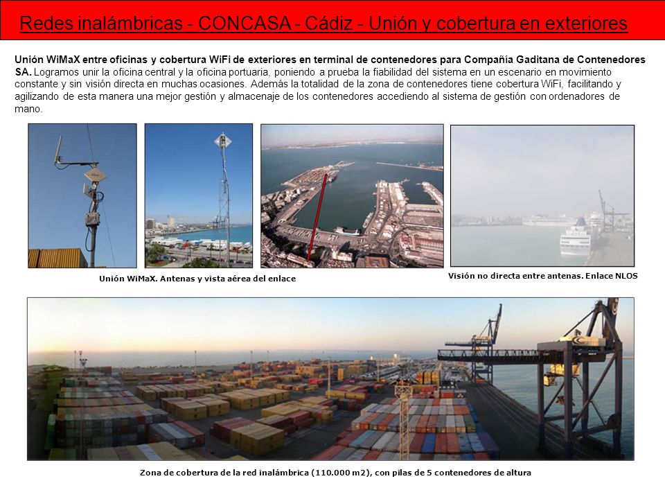 Redes inalámbricas - CONCASA - Cádiz - Unión y cobertura en exteriores