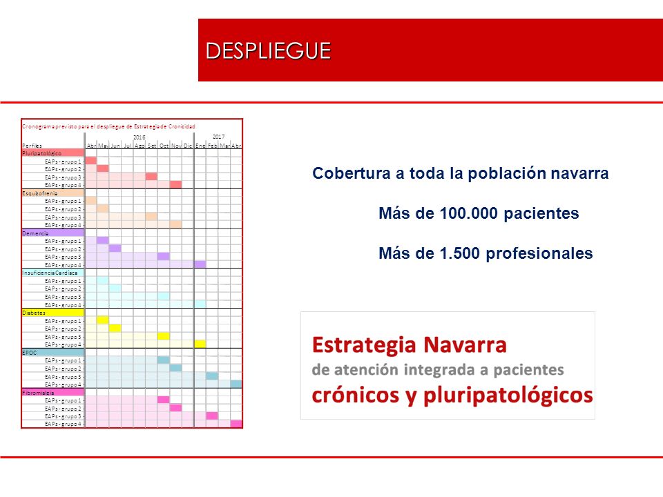 DESPLIEGUE Cobertura a toda la población navarra