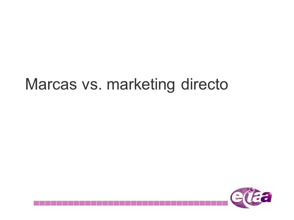 Marcas vs. marketing directo