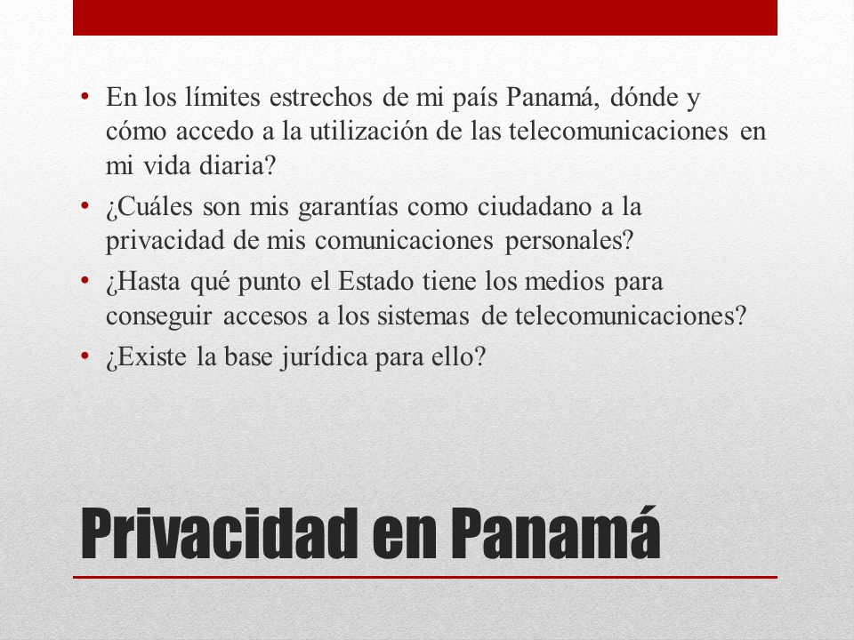En los límites estrechos de mi país Panamá, dónde y cómo accedo a la utilización de las telecomunicaciones en mi vida diaria
