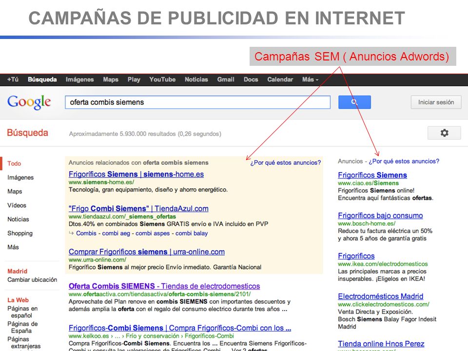 CAMPAÑAS DE PUBLICIDAD EN INTERNET