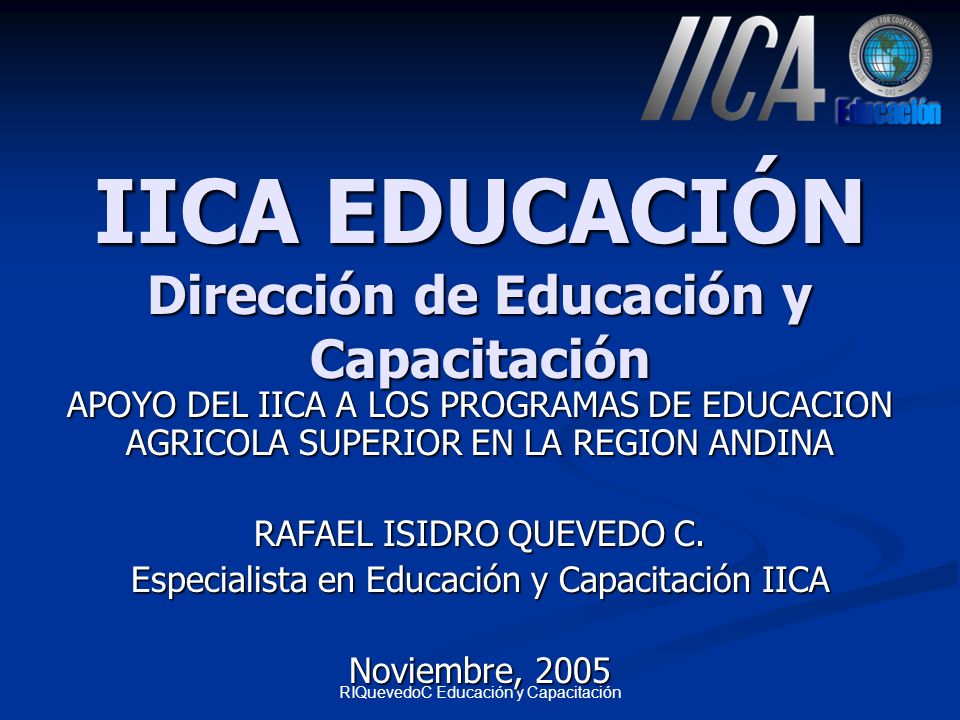 IICA EDUCACIÓN Dirección de Educación y Capacitación