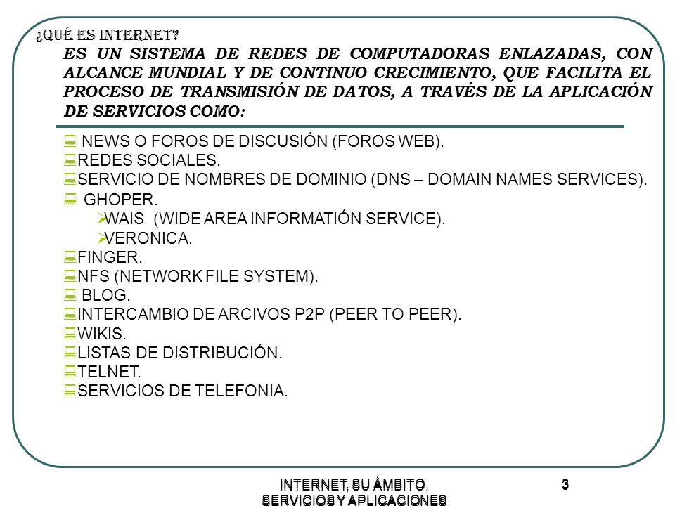 GHOPER. ¿Qué ES INTERNET