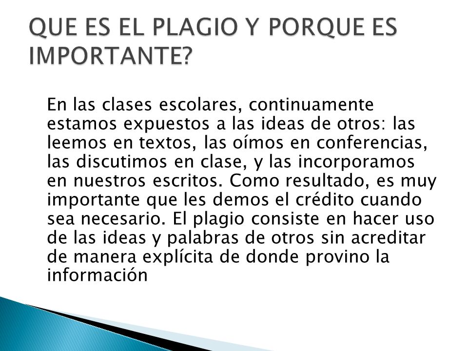 QUE ES EL PLAGIO Y PORQUE ES IMPORTANTE
