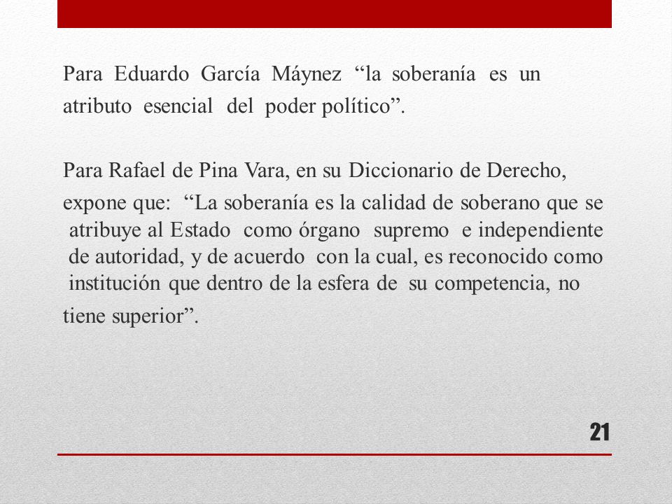 Para Eduardo García Máynez la soberanía es un atributo esencial del poder político .