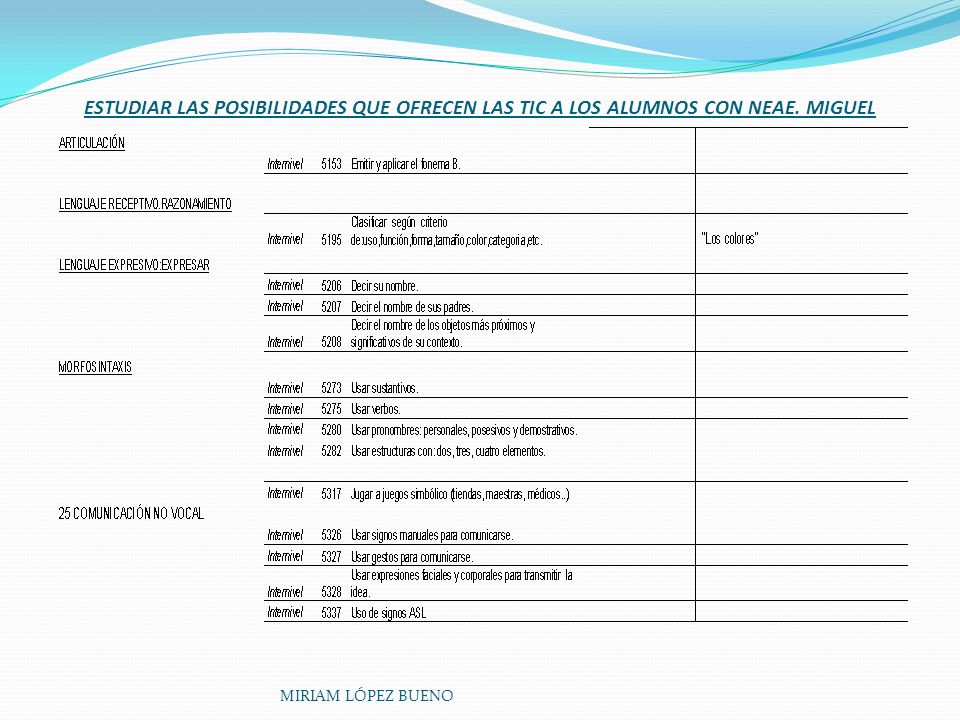 ESTUDIAR LAS POSIBILIDADES QUE OFRECEN LAS TIC A LOS ALUMNOS CON NEAE