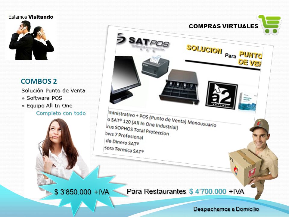 COMBOS 2 $ 3’ IVA Para Restaurantes $ 4’ IVA