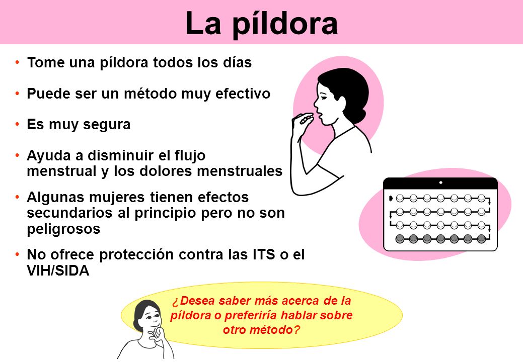 La píldora Tome una píldora todos los días