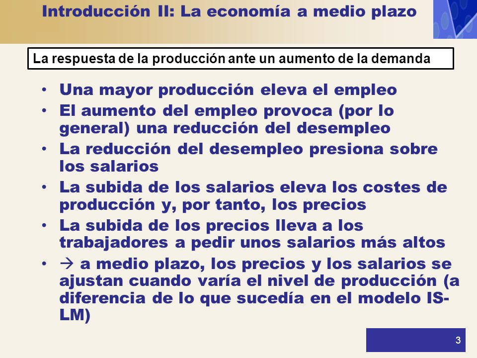 Introducción II: La economía a medio plazo