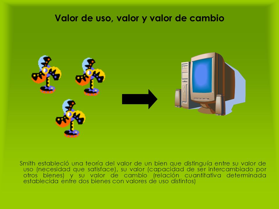 Valor de uso, valor y valor de cambio