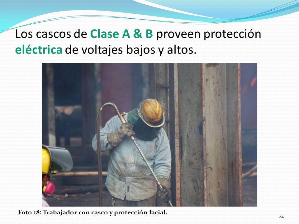 Los cascos de Clase A & B proveen protección eléctrica de voltajes bajos y altos.