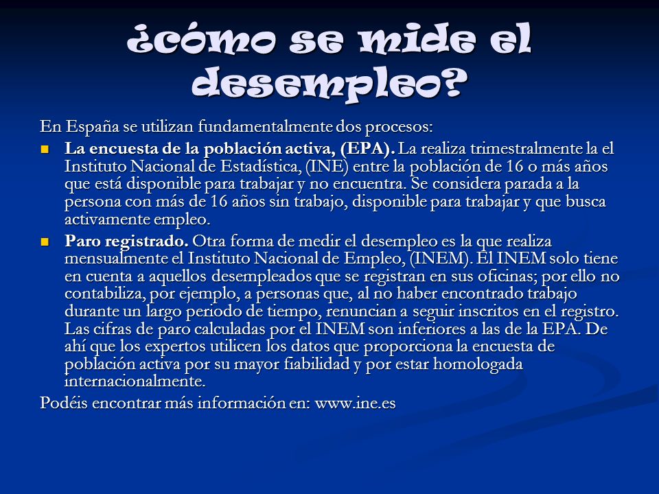¿cómo se mide el desempleo